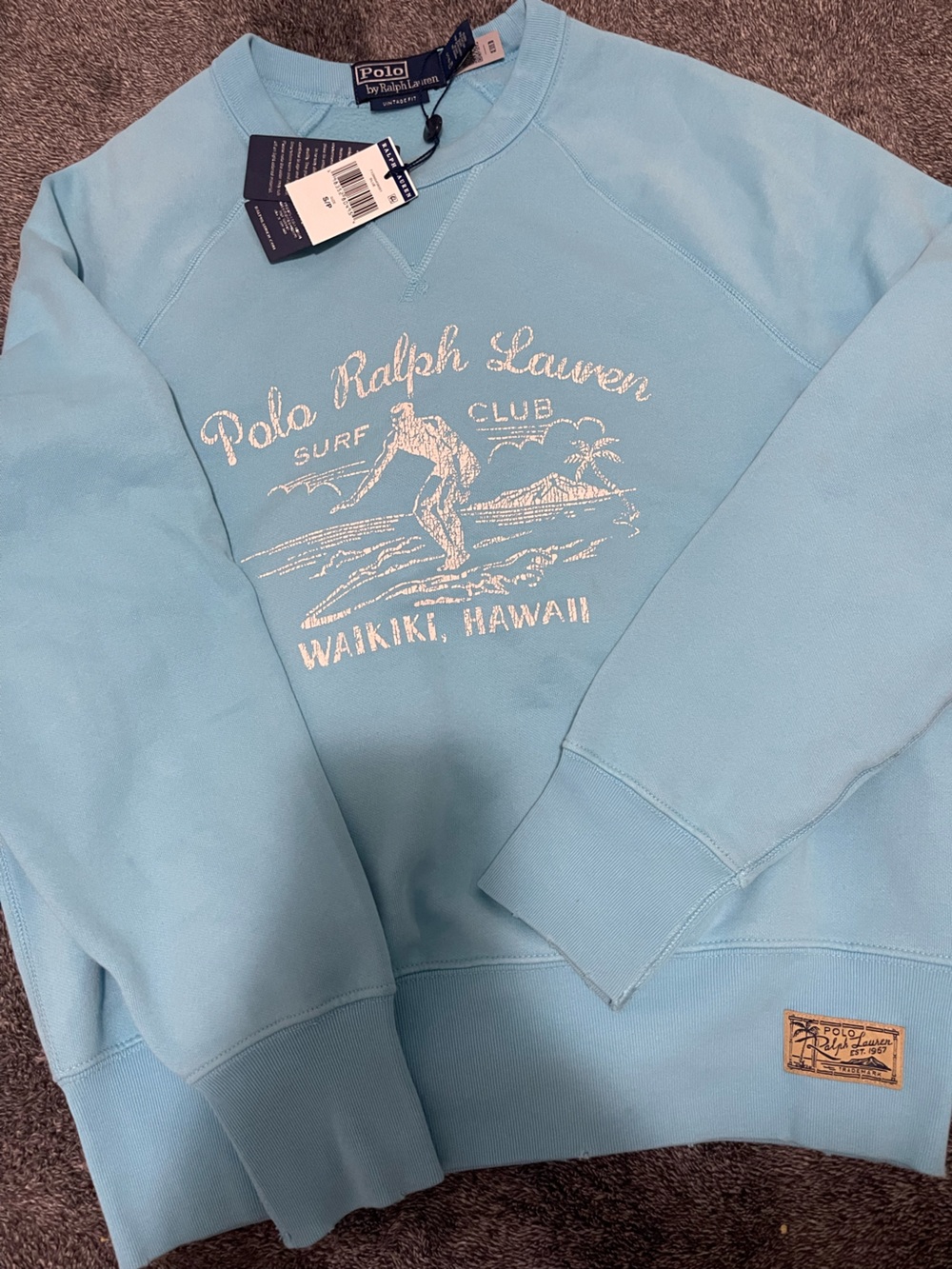Polo by Ralph Lauren Light Blue Surf Club Rash Guard NWT